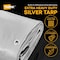 Tarpex Extra Heavy Duty Tarp, 15 ft x 30 ft, 12 Mil, Silver, Polyethylene STHD-TA-1530 - alternate 2