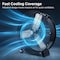Edendirect 30 in. 2 fan speeds Drum Fan in Black with Adjustable Tilt and Rolling Casters ZRW5512P468549 - alternate 3