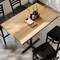 Flash Furniture Bennett 30 in x 48 in Solid Wood Indoor Tabletop in Natural with 23.5 in x 29.5 in Bar Height GSF-REC3048-NAT-T2230B-GG - alternate 7