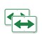 Signmission Bidirectional Arrow Green, 12'' X 18'' 2 Signs, Heavy Gauge Aluminum, 2PK A-1218-2PACK-24311 - alternate 1
