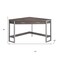 Homeroots 42" Taupe and Silver Corner Computer Desk 333554 - alternate 2