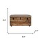 Homeroots 35in Beige and Brown Tufted Genuine Leather and Solid Wood Upholstered Storage Bench With Flip Top 723832 - alternate 4