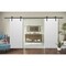 Sartodoors Sliding Double Barn Doors with Hardware, Planum 0770 Painted White Matte, 13FT Rail Hangers Sturdy PLANUM0770DB-WS-7296 - alternate 1