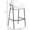 Leisuremod Axis Ergonomic Velvet/Polyester/Leather Bar Stool with Powder-Coated Steel AC29W - alternate 4