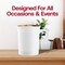 Smarty Had A Party 8 oz. White with Silver Edge Rim Round Plastic Coffee Mugs (120 Mugs), 120PK 6934-WHS-CASE - alternate 4