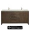 James Martin Vanities Gracyn 72 in. Double Vanity, Sable, w/ 3 CM Victorian Silver Silestone Top D125-V72-SBL-FVSL - alternate 1