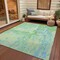 Homeroots 8' X 10' Mint Green And Blue Abstract Washable Indoor Outdoor Area Rug 609277 - alternate 4