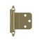 Amerock 3/8in 10mm Inset Non-Self Closing Face Mount Golden Champagne Cabinet Hinge, 1 Pair BPR3417BBZ - alternate 1