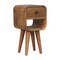 Homeroots 16" Brown Solid Wood Square One Drawer Nightstand 651503 - alternate 11