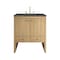 James Martin Vanities Hudson 30" Single Vanity, Light Natural Oak w/ 3 CM Parisien Bleu Silestone Top 435-V30-LNO-3PBL - alternate 1