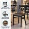 Flash Furniture HERCULES Black  inX in Back Metal Restaurant Chair - Mocha Vinyl Seat XU-6FOBXBK-MCHV-GG - alternate 4