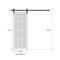 Sartodoors Sturdy Barn Door 28 x 80 inches Frosted Glass 2 lites, Lucia 4010 White Silk, 6.6FT Rail Hangers He LUCIA4010BD-B-WS-28 - alternate 4