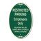 Signmission Restricted Parking Employees Only Violators W, 12 In X 18 In Architectural, Heavy Gauge Aluminum A-OV-G-1218-9893 - alternate 1