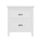 Homeroots 22" Solid Wood Two Drawer Nightstand 518913 - alternate 1