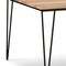 Homeroots 54" Natural and Black Solid Wood and Steel Square Dining Table 640717 - alternate 3