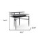 Homeroots 43" Gray and Black Writing Desk 543759 - alternate 7