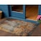 Homeroots 3' X 5' Copper Terra Cotta And Black Abstract Washable Indoor Outdoor Area Rug 606098 - alternate 1