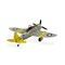 Homeroots 4" Yellow and Gray Metal Hand Painted P-47D Thunderbolt Model Airplane 489469 - alternate 2
