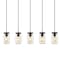 Jonathan Y Gaines 33.25" 5-Light Farmhouse Industrial Iron Mason Jar Linear LED Pendant, Oil Rubbed Bronze/Clear JYL7803A - alternate 8