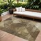 Homeroots 10' X 14' Brown And Beige Geometric Washable Indoor Outdoor Area Rug 602832 - alternate 1