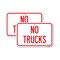 Signmission Driveway Sign No Trucks, 12'' X 18'' 2 Signs, Heavy Gauge Aluminum, 2PK A-1218-2PACK-24123 - alternate 1