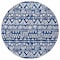 Homeroots 8' Navy Blue And Ivory Round Southwestern Washable Indoor Outdoor Area Rug 594180 - alternate 3