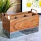 Laurie Gates California Designs Grey Marble and Acacia Wood Salad Server Holder 124648.01 - alternate 4