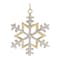 Homeroots Set of Two Gold And Silver Metal Snowflake Shaped Ornaments, 2PK 633350 - alternate 4