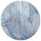 Homeroots 8' Round Ivory Blue and Gray Round Abstract Washable Non Skid Indoor Outdoor Area Rug 559591 - alternate 4