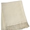 Homeroots 50" X 67" Cream Cotton Blend Woven Throw Blanket with Fringe 632908 - alternate 4