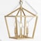 Jonathan Y Ojai 10" 3-Light Iron Classic Modern Pagoda LED Pendant Lantern, Brass Gold JYL7601B - alternate 5