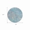 Homeroots 8' Blue Round Abstract Washable Indoor Outdoor Area Rug 607862 - alternate 6
