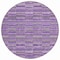 Homeroots 8' Purple And Lavender Round Striped Washable Indoor Outdoor Area Rug 587928 - alternate 4