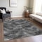 Homeroots 9' X 12' Gray Charcoal And Silver Abstract Washable Indoor Outdoor Area Rug 587138 - alternate 8