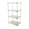Vestil Metal Shelving Unit, 24"D x 36"W x 74"H, 4 Shelves, Stainless Steel SSS-2436 - alternate 1