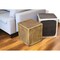 Homeroots Set of Two Black Silver And Antiqued Brass Aluminum Square Block End Tables 576789 - alternate 5