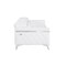 Homeroots 89" White Italian Leather Sofa With Silver Legs 534158 - alternate 8