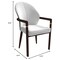 Leisuremod Opaline Series Elegant Wooden Dining Chair in Black Velvet and White, 2PK OC24BLW2 - alternate 5