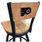 Holland Bar Stool Co 30" Blk Wrinkle Philadelphia Flyers Swivel Bar Stool, Engraved Back L03830BWMedMplAPhiFlyMedMpl - alternate 1