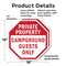 Signmission Private Property Campground Guests, 18 inch X 18 inch, Plastic Sign, 2PK OC-P-2PACK-18-31 - alternate 5
