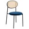 Leisuremod Euston Wicker Dining Chair with Velvet Round Seat, Navy Blue, 2PK EC17NBU2 - alternate 6