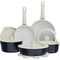Bakkenmaster Bakken 17-Piece Ceramic Coated Aluminum Cookware Set, Nonstick, PTFE & PFAS Free BKCWSTK15BLUE - alternate 1