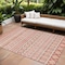 Homeroots 10' X 14' Salmon Beige And Copper Quatrefoil Washable Indoor Outdoor Area Rug 583251 - alternate 1