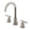 Kingston Brass Widespread Bathroom Faucet with Knurled Handle and Brass Pop-Up, Polished Nickel FSC8929KNL - alternate 1