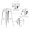Flash Furniture 4PK 30"H Backless Distressed White Metal Barstool 4-ET-BT3503-30-WH-GG - alternate 5