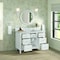 James Martin Vanities Lorelai 48'' S Vanity, Bright White w/ Jasmine Pearl Silestone Top w/FreePower Wireless Charger 424-V48-BW-FEJP - alternate 5