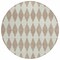 Homeroots 8' Taupe And Ivory Round Geometric Washable Indoor Outdoor Area Rug 577123 - alternate 3