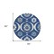 Homeroots 8' Navy Blue And Ivory Round Medallion Washable Indoor Outdoor Area Rug 589628 - alternate 5