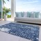Homeroots 3' X 5' Denim Blue And Ivory Abstract Washable Indoor Outdoor Area Rug 612929 - alternate 5