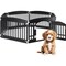 Simple Deluxe HealSmart 6 Panel Dog Playpen, 24in Exercise Puppy Playpen with Door, Safe, Secure, Folding and Por 3A88PTPPEN3523Q6PEBLK - alternate 1